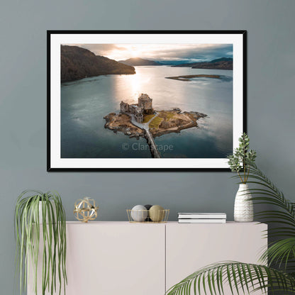 Clan Mackenzie - Eilean Donan Castle - Aerial Framed Photo Print