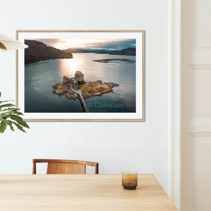 Clan Mackenzie - Eilean Donan Castle - Aerial Framed Photo Print