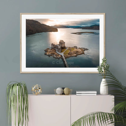 Clan Mackenzie - Eilean Donan Castle - Aerial Framed Photo Print