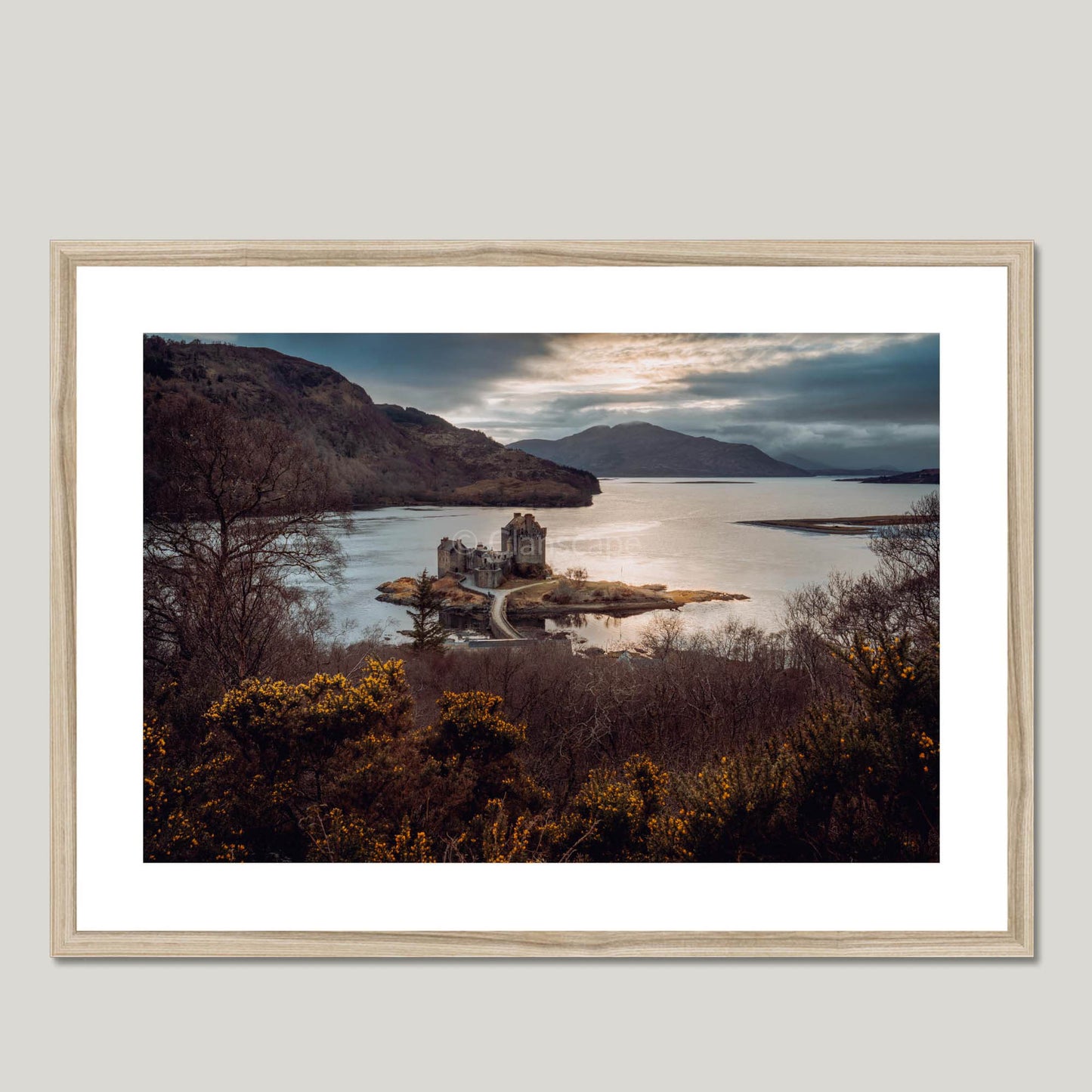 Clan Mackenzie - Eilean Donan Castle - Framed Photo Print 28"x20" Natural