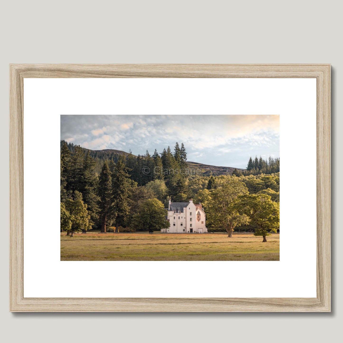 Clan Chisholm - Erchless Castle - Framed & Mounted Photo Print 16"x12" Natural