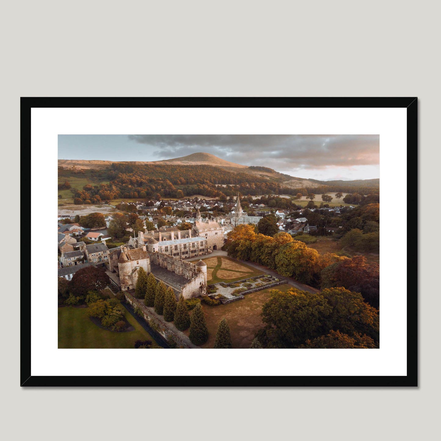 Clan Stewart - Falkland Palace - Framed & Mounted Photo Print 28"x20" Black