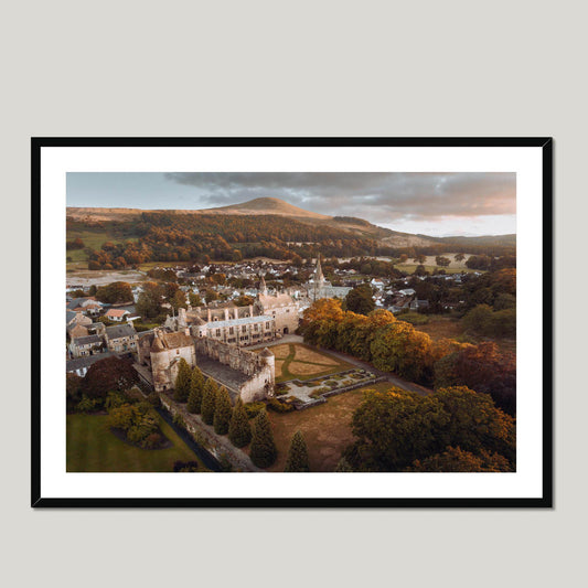 Clan Stewart - Falkland Palace - Framed & Mounted Photo Print 40"x28" Black