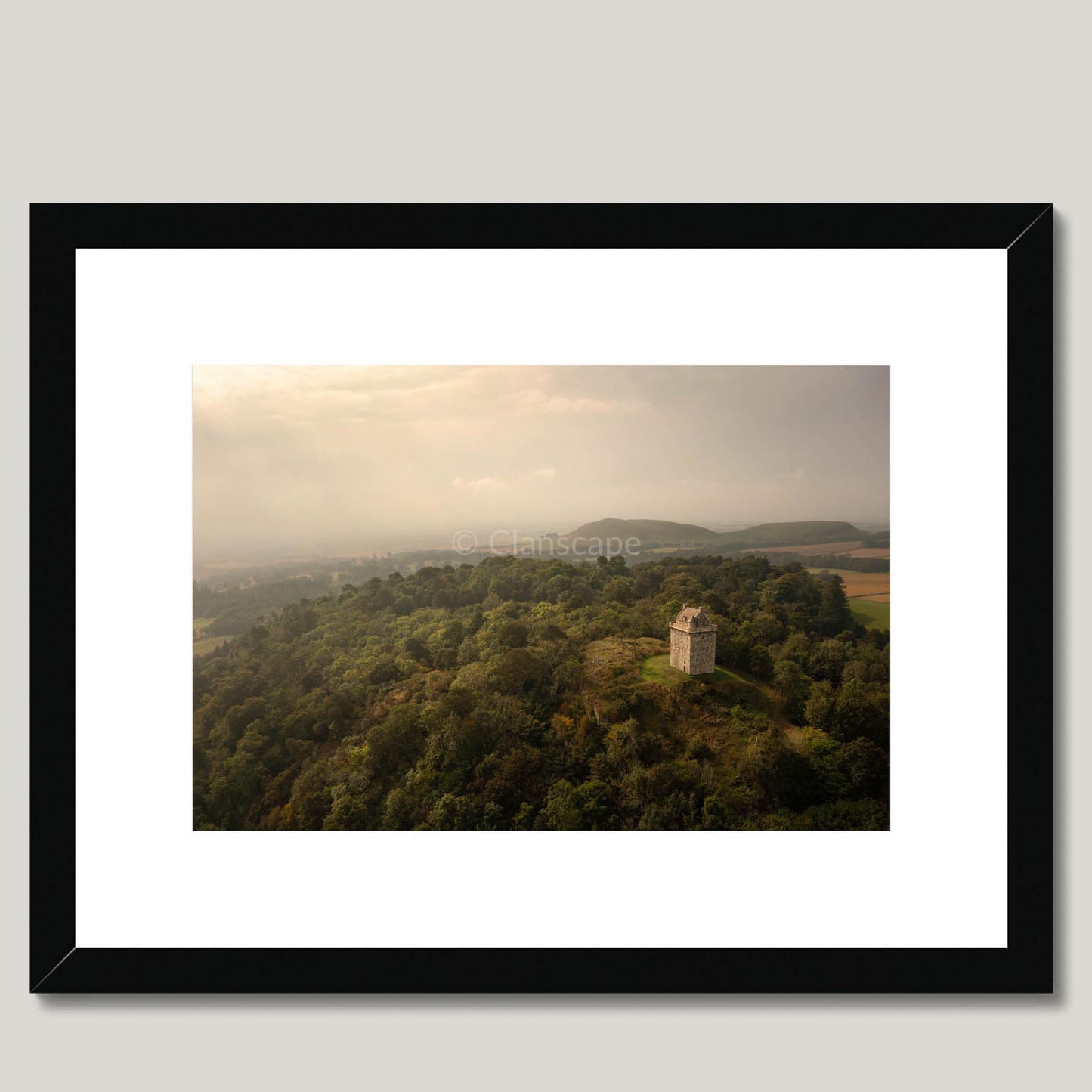 Clan Elliot - Fatlips Castle - Framed & Mounted Photo Print 16"x12" Black