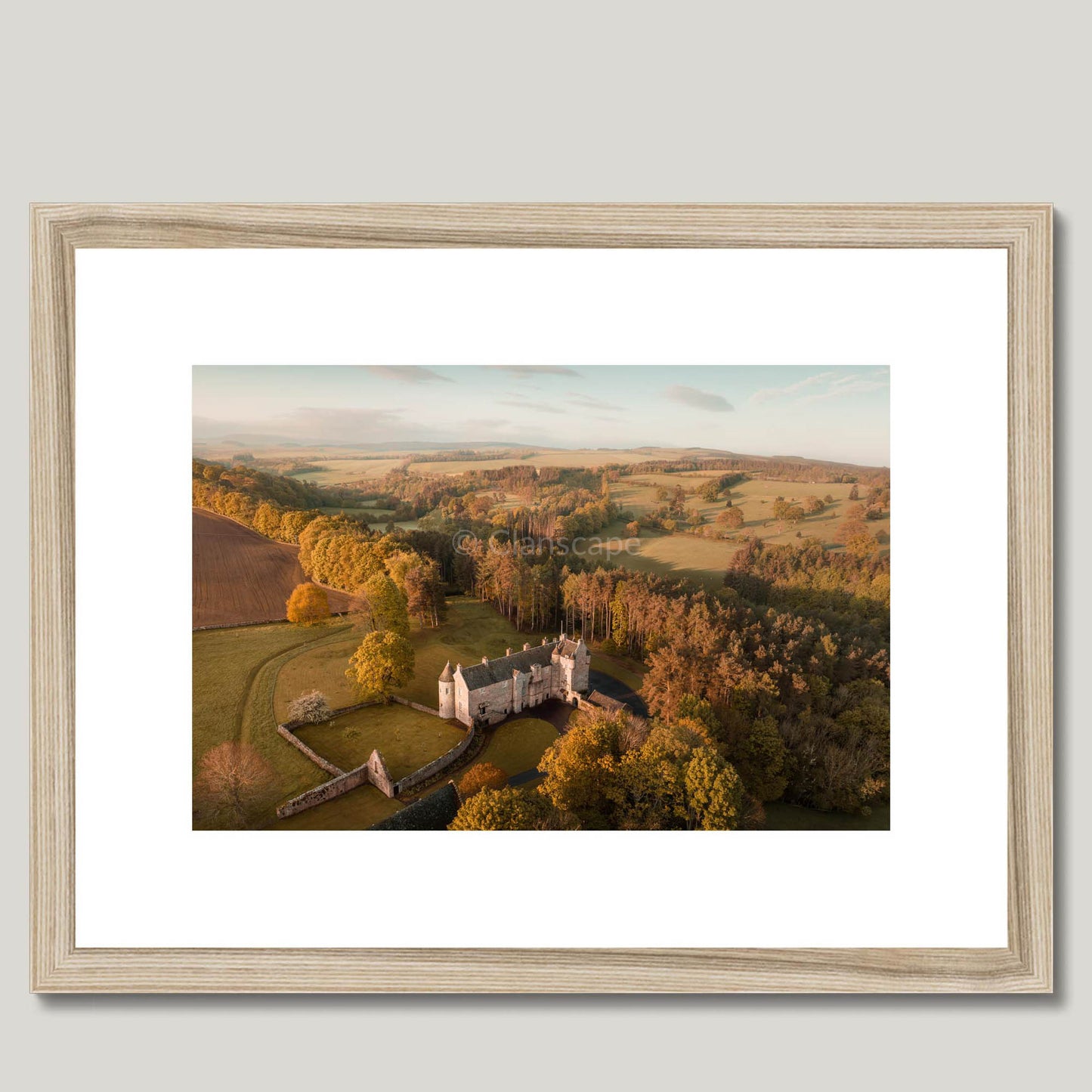 Clan Kerr - Ferniehirst Castle - Framed & Mounted Photo Print 16"x12" Natural