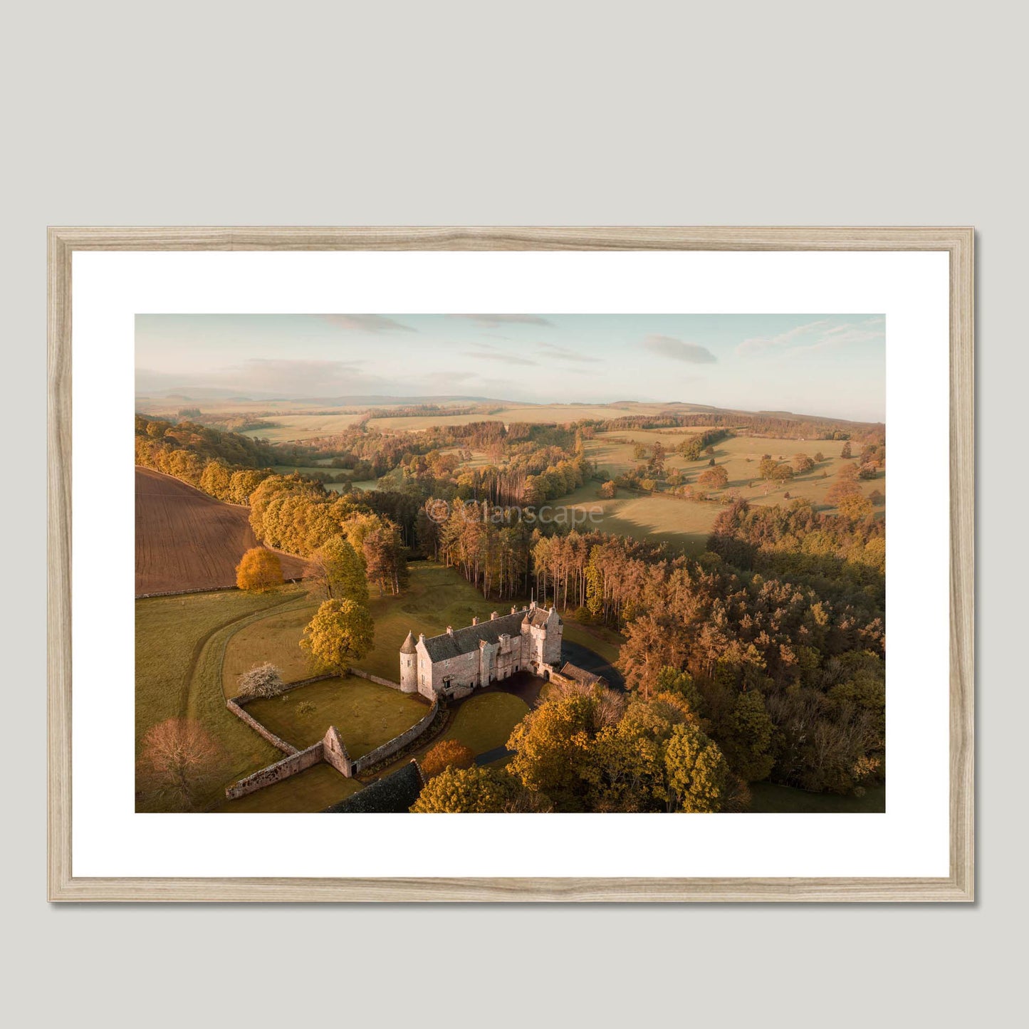 Clan Kerr - Ferniehirst Castle - Framed & Mounted Photo Print 28"x20" Natural