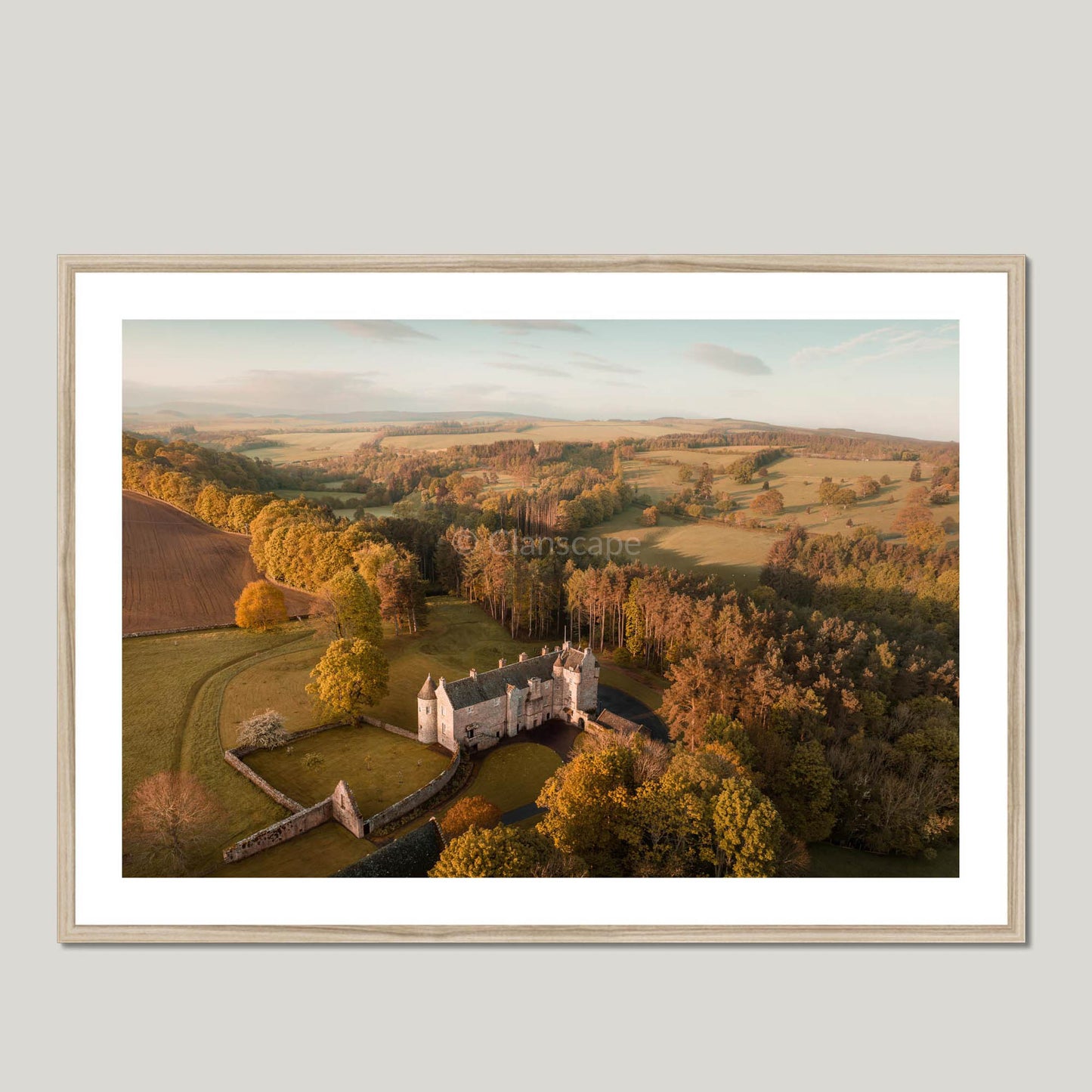 Clan Kerr - Ferniehirst Castle - Framed & Mounted Photo Print 40"x28" Natural