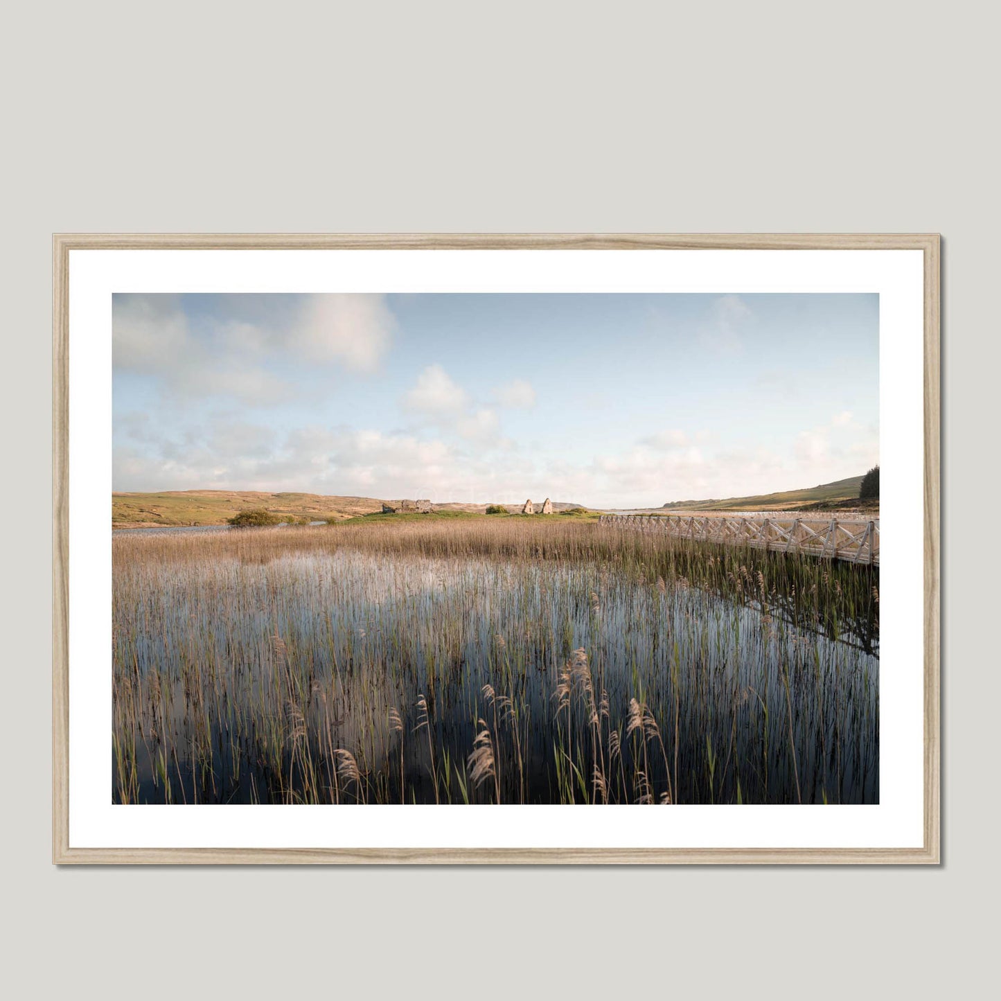 Clan MacDonald - Finlaggan Castle - Framed & Mounted Photo Print 40"x28" Natural