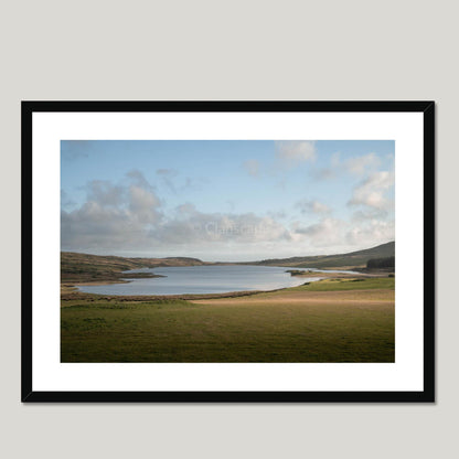 Clan MacDonald - Finlaggan Castle - Framed & Mounted Photo Print 28"x20" Black