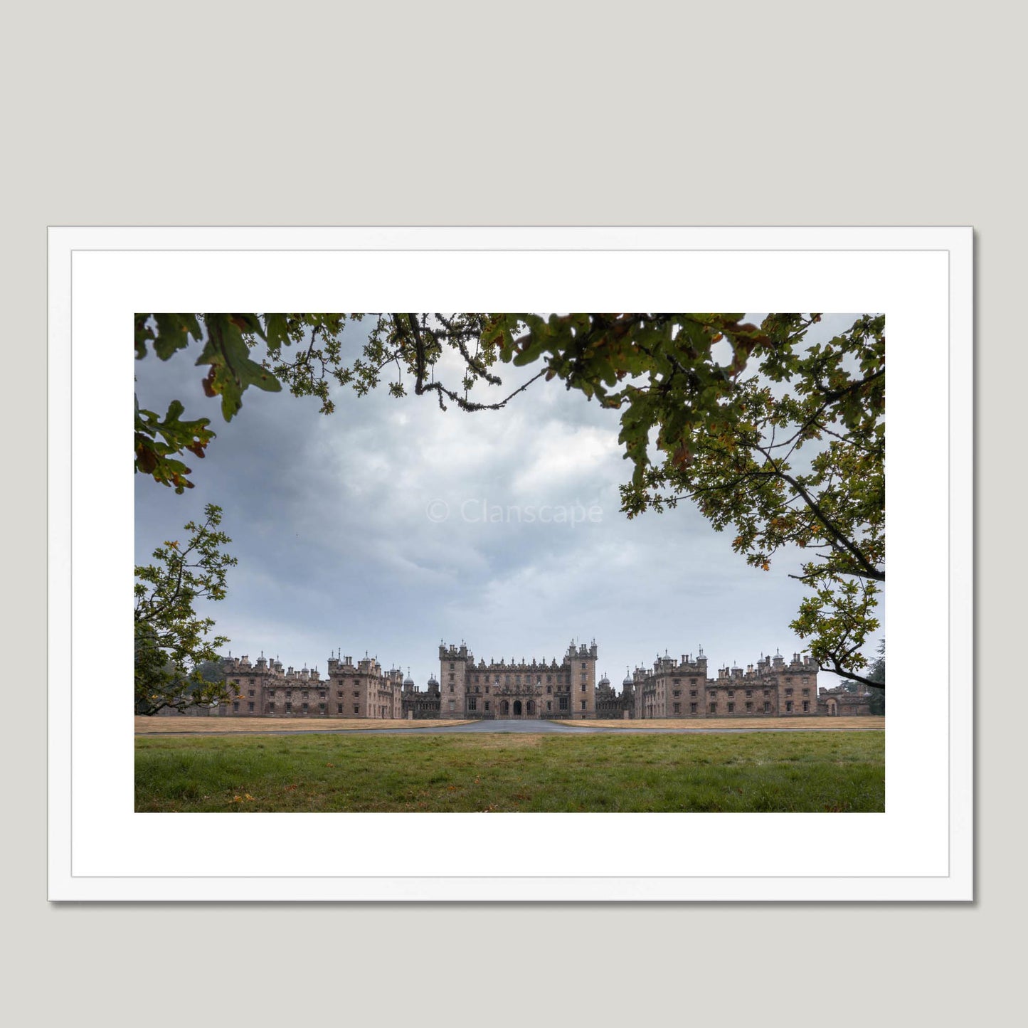 Clan Kerr - Floors Castle - Framed & Mounted Photo Print 28"x20" White