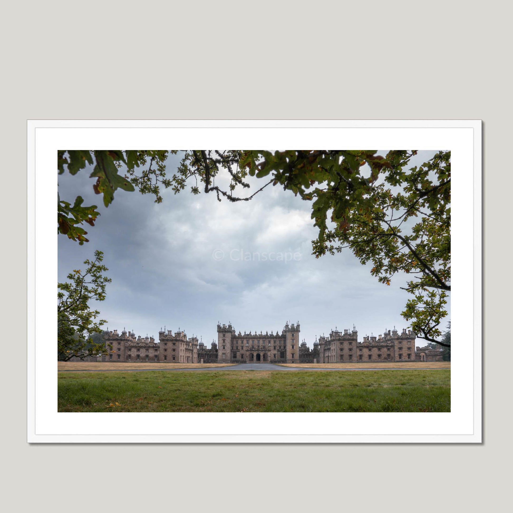 Clan Kerr - Floors Castle - Framed & Mounted Photo Print 40"x28" White