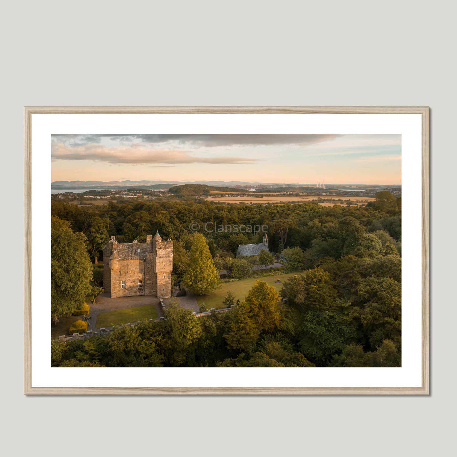 Clan Henderson - Fordell Castle - Framed & Mounted Photo Print 40"x28" Natural