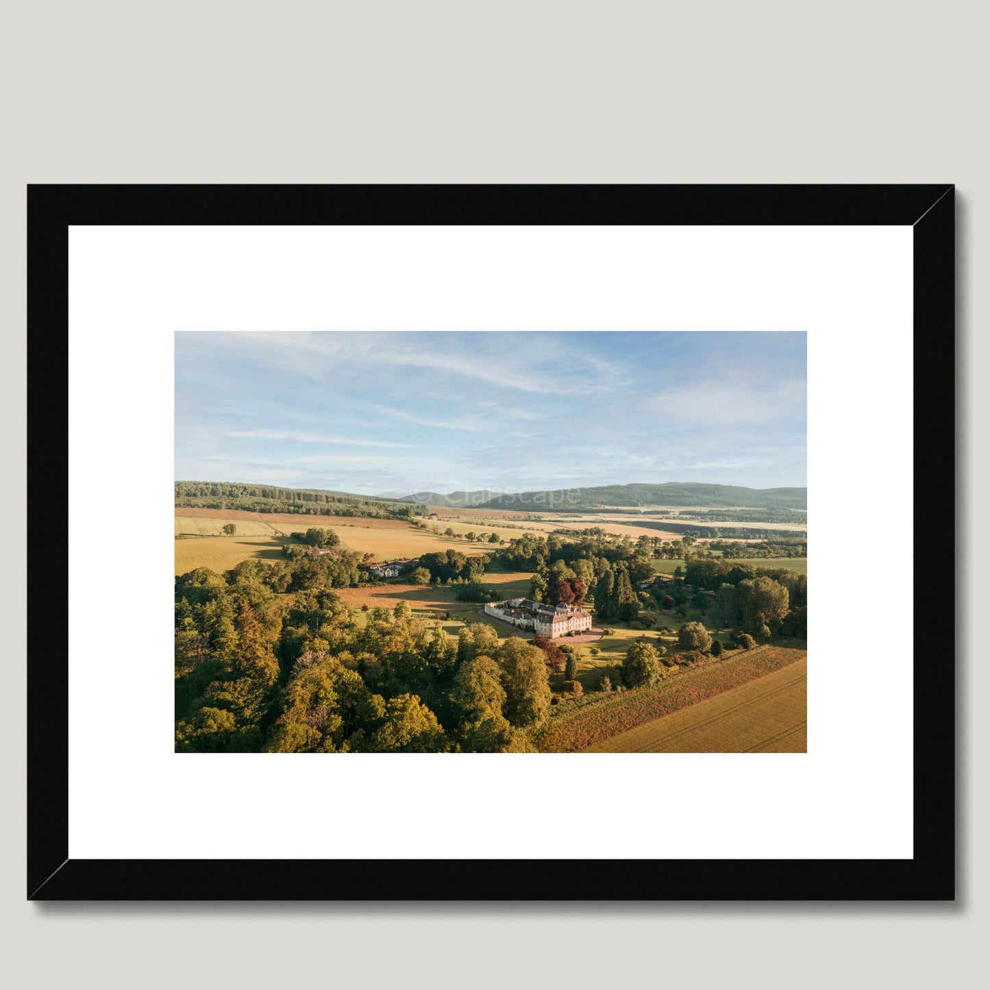 Clan Munro - Foulis Castle - Framed & Mounted Photo Print 16"x12" Black