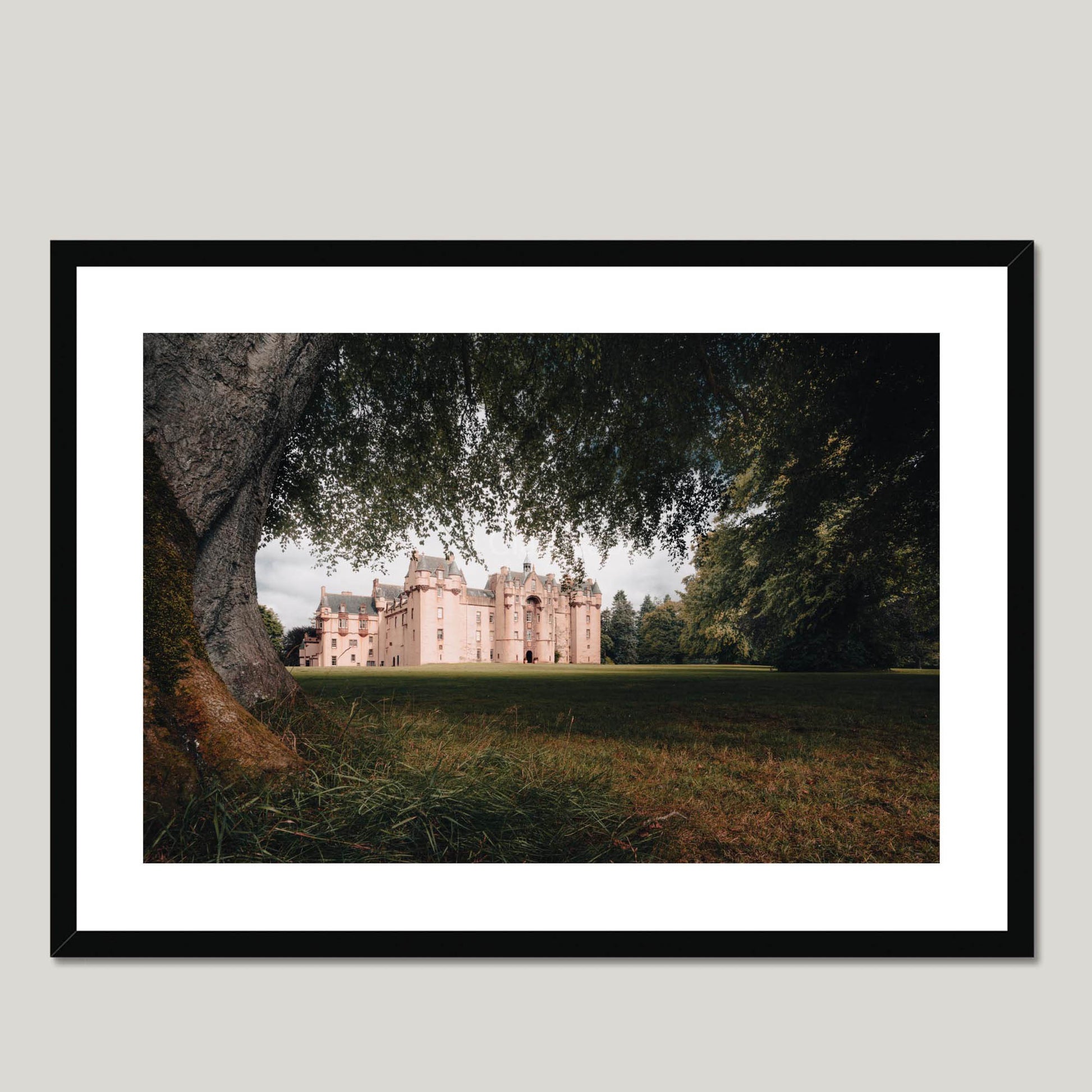 Clan Gordon - Fyvie Castle - Framed & Mounted Photo Print 28"x20" Black