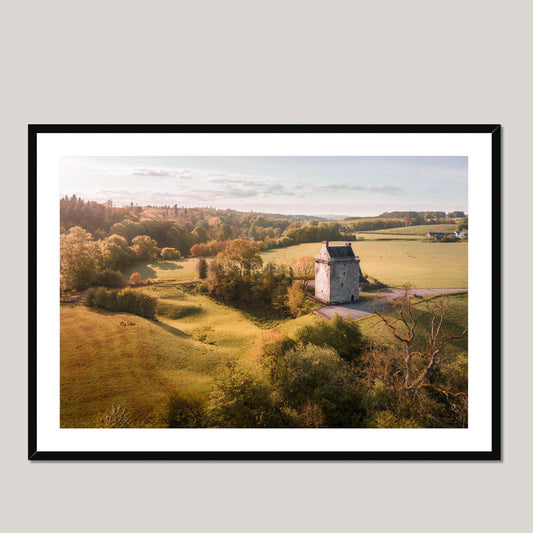 Clan Armstrong - Gilnockie Tower - Framed & Mounted Landscape Photography Print 40"x28" Black