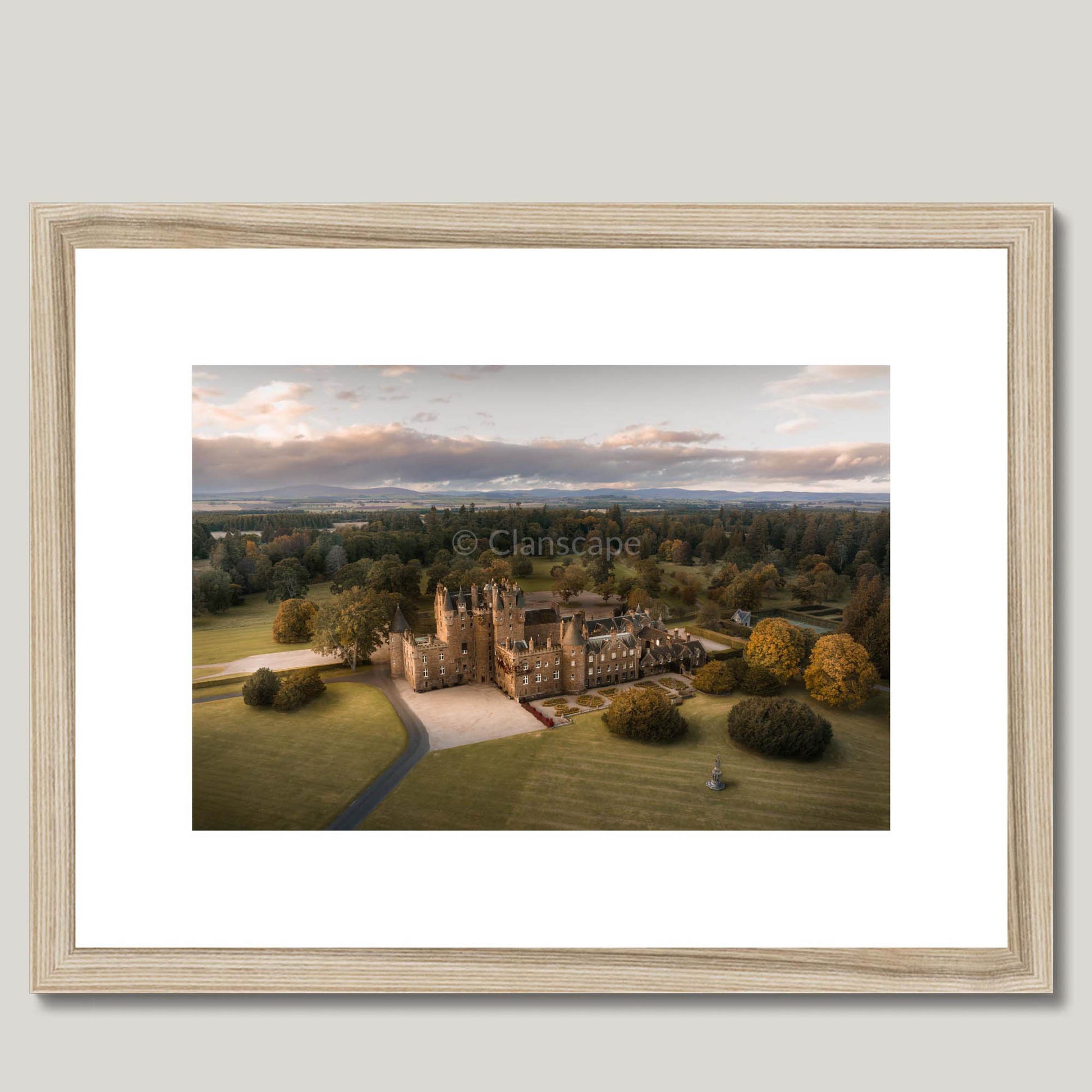 Clan Lyon - Glamis Castle - Framed & Mounted Photo Print 16"x12" Natural