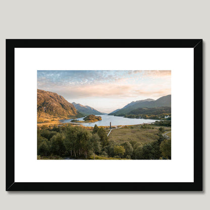 Clan Cameron - Glenfinnan - Framed & Mounted Photo Print 16"x12" Black