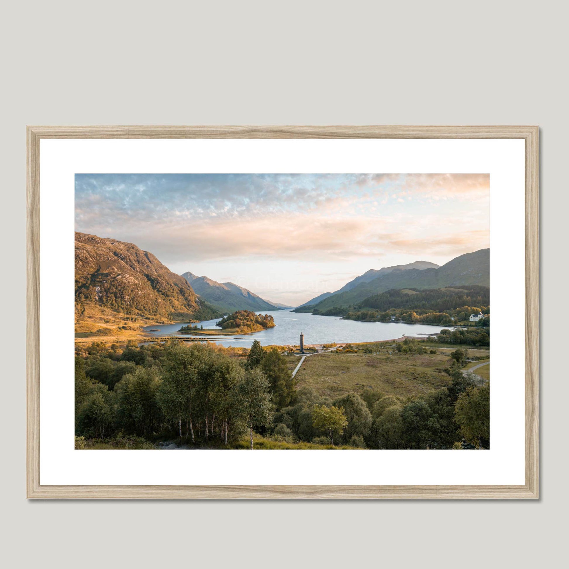 Clan Cameron - Glenfinnan - Framed & Mounted Photo Print 28"x20" Natural