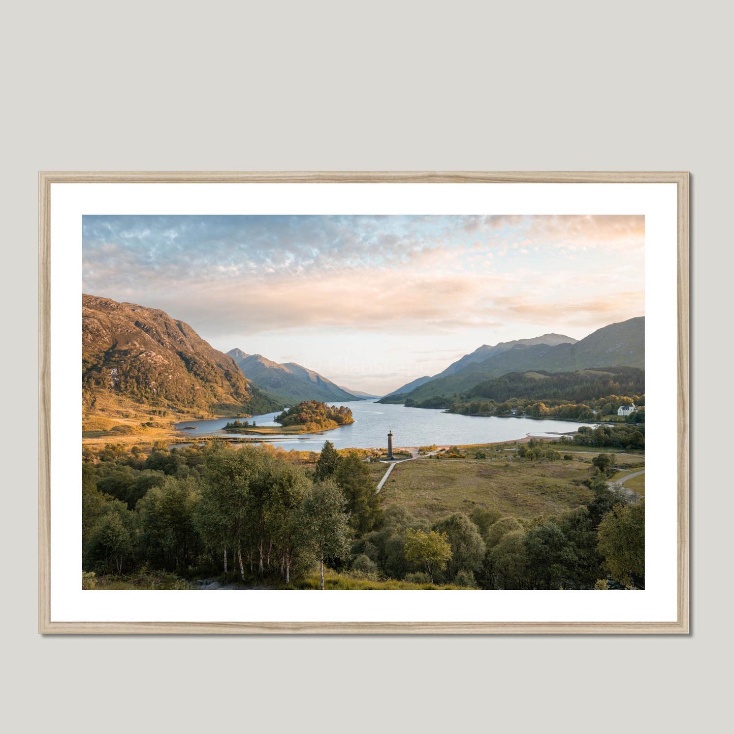 Clan Cameron - Glenfinnan - Framed & Mounted Photo Print 40"x28" Natural