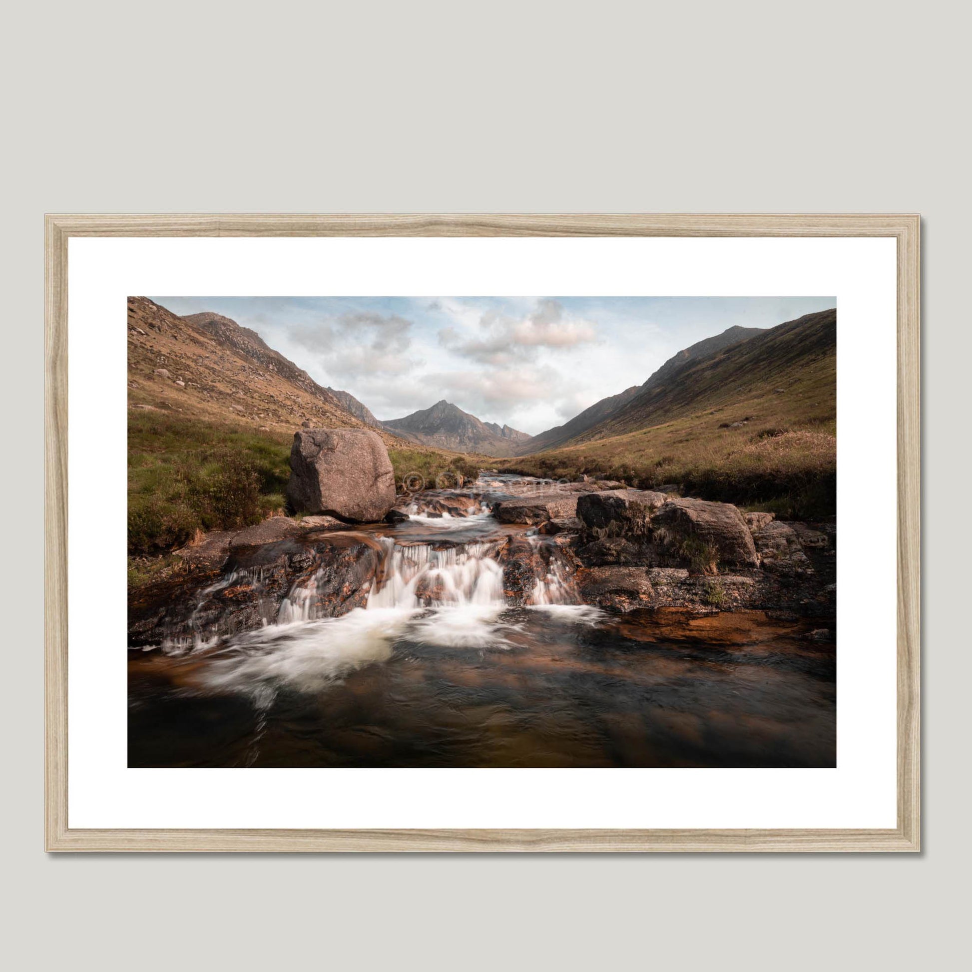 Clan Hamilton - Glen Rosa & Goatfell, Isle of Arran - Framed & Mounted Photo Print 28"x20" Natural