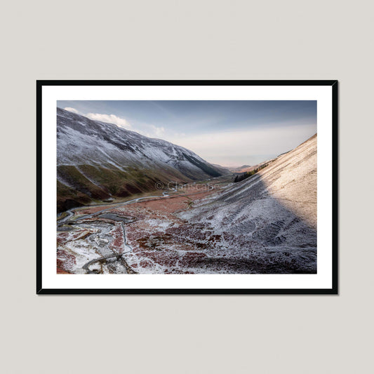 Clan Johnstone - Moffat Water - Framed & Mounted Photo Print 40"x28" Black