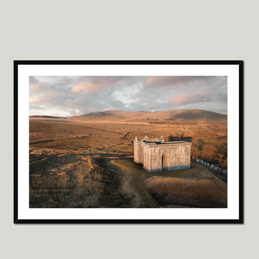 Clan Douglas - Hermitage Castle - Framed & Mounted Photo Print 40"x28" Black