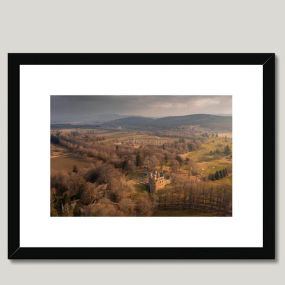 Clan Gordon - Huntly Castle - Framed & Mounted Photo Print 16"x12" Black