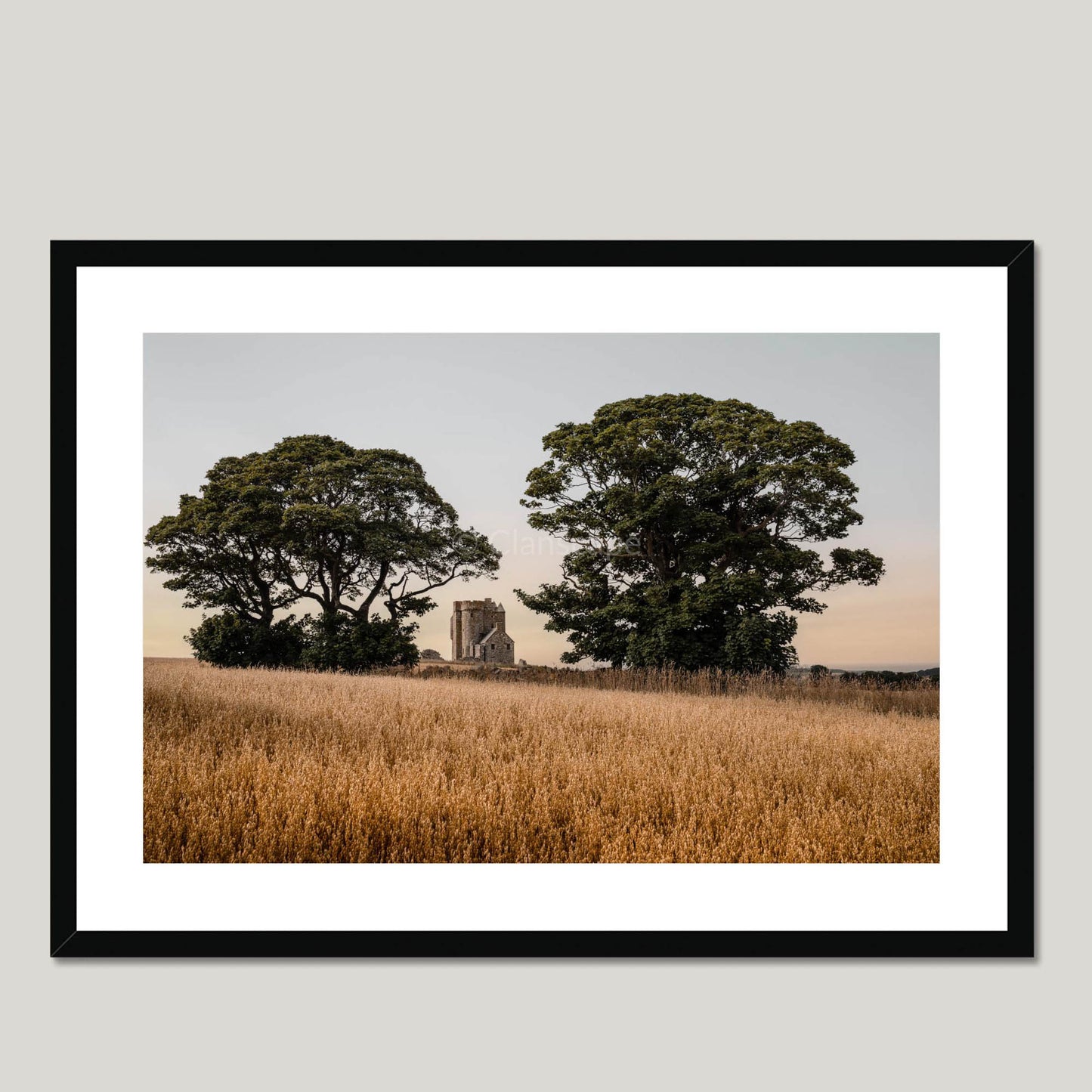 Clan Ogilvy - Inchdrewer Castle - Framed & Mounted Photo Print 28"x20" Black