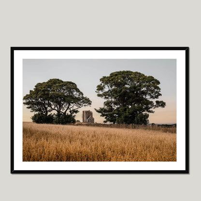 Clan Ogilvy - Inchdrewer Castle - Framed & Mounted Photo Print 40"x28" Black