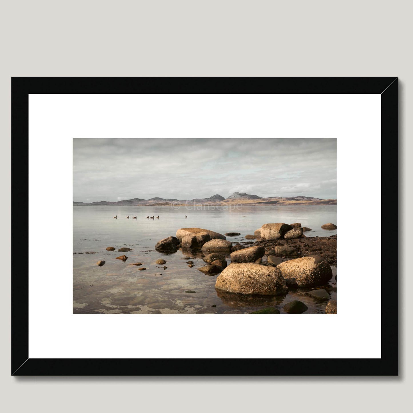 Clan MacDonald - Isle of Jura - Framed & Mounted Photo Print 16"x12" Black