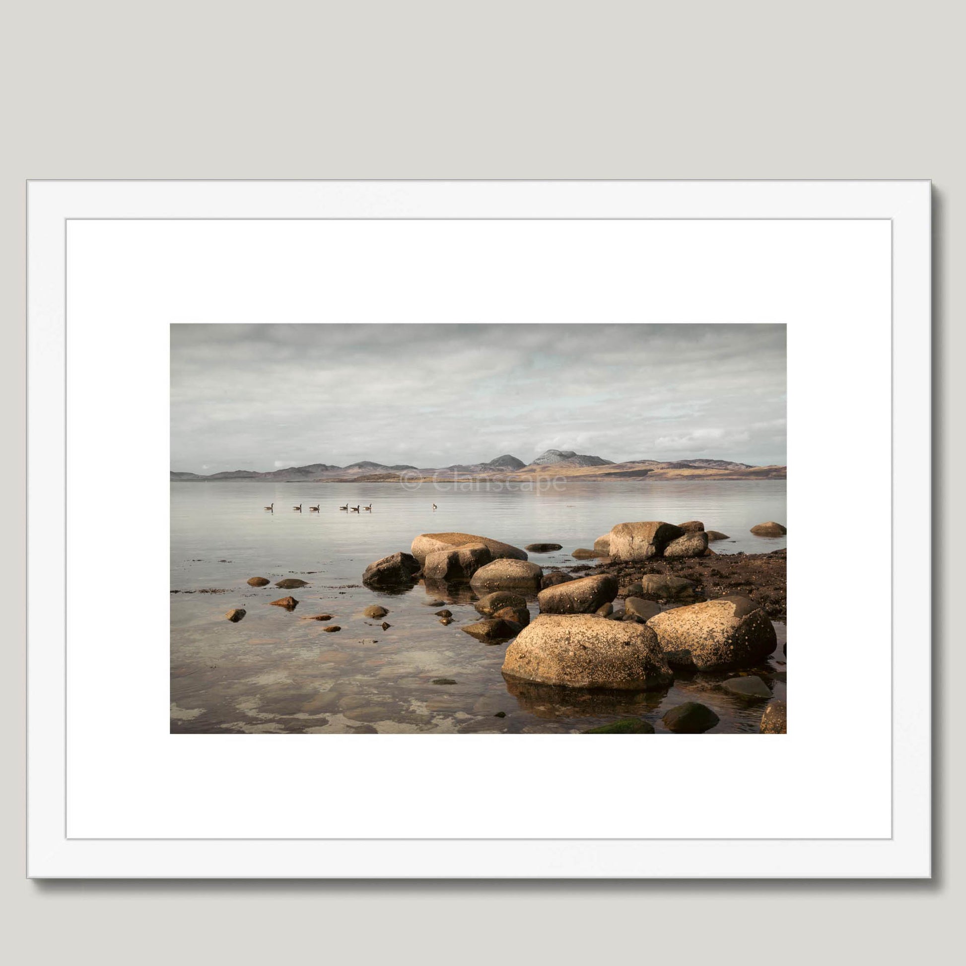 Clan MacDonald - Isle of Jura - Framed & Mounted Photo Print 16"x12" White