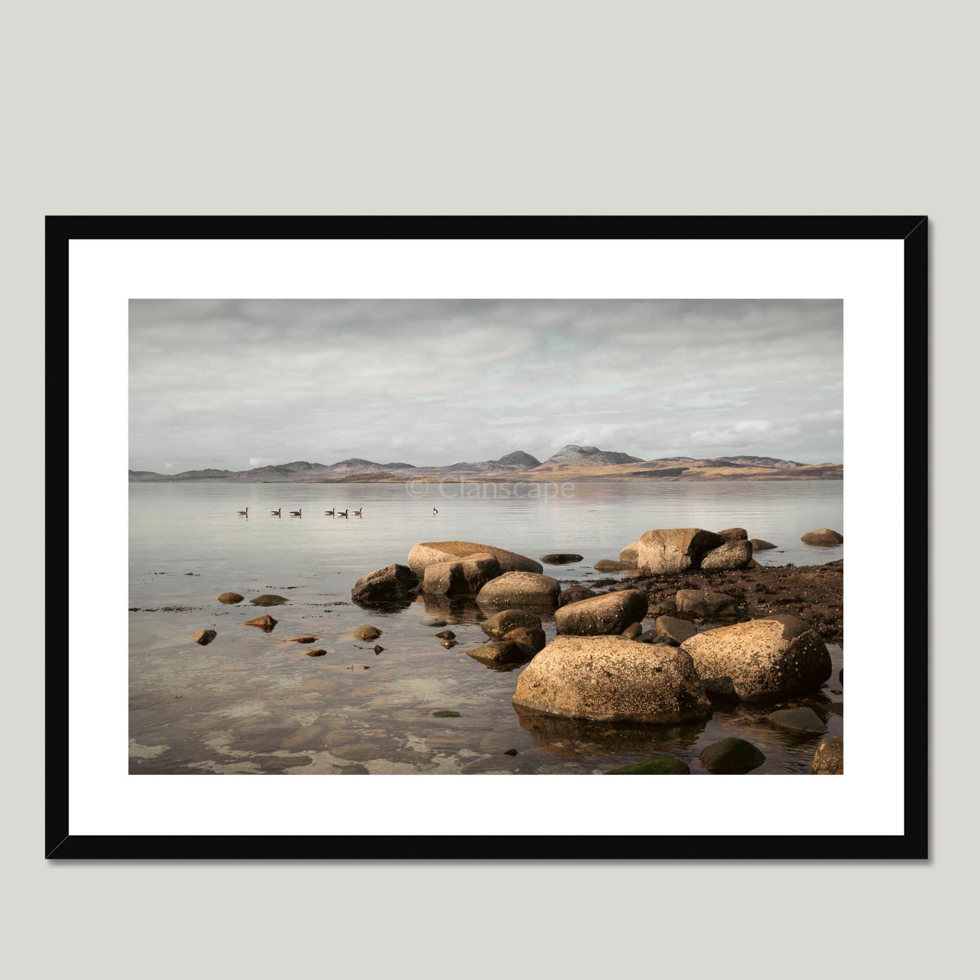 Clan MacDonald - Isle of Jura - Framed & Mounted Photo Print 28"x20" Black