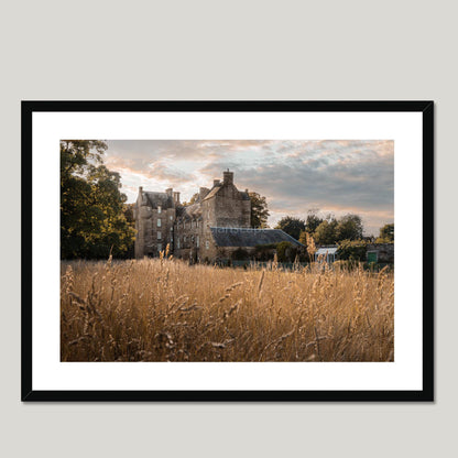 Clan Erskine - Kellie Castle, Fife - Framed & Mounted Photo Print 28"x20" Black