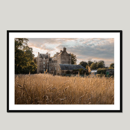 Clan Erskine - Kellie Castle, Fife - Framed & Mounted Photo Print 40"x28" Black