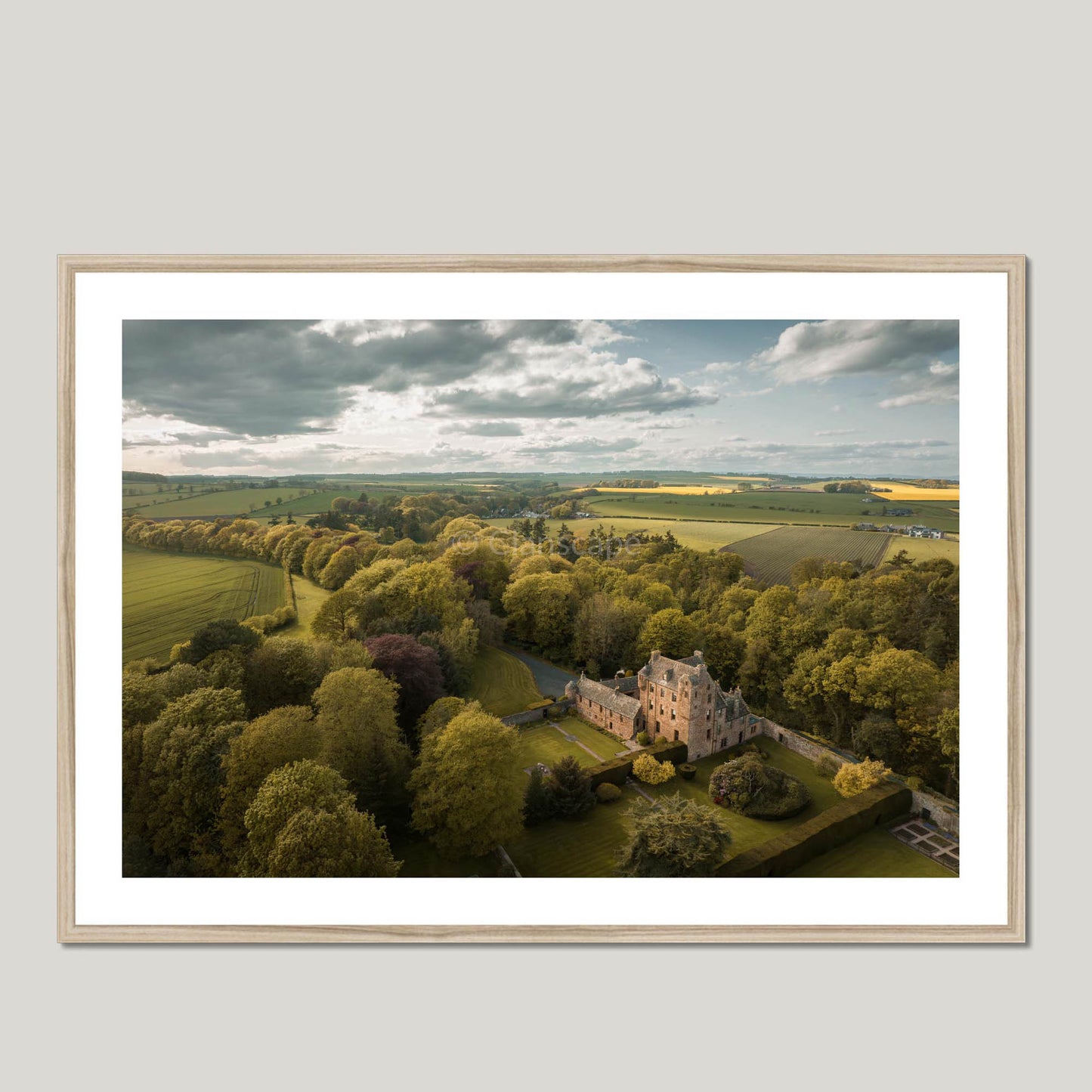 Clan Elliot - Kelly Castle, Angus - Framed & Mounted Photo Print 40"x28" Natural