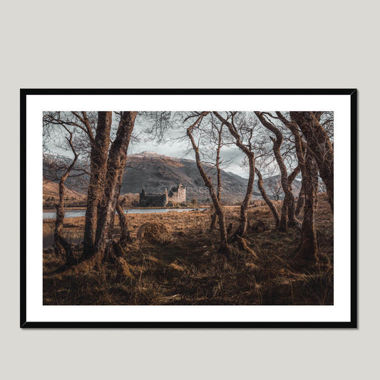 Clan Campbell - Kilchurn Castle - Framed Photo Print 40"x28" Black