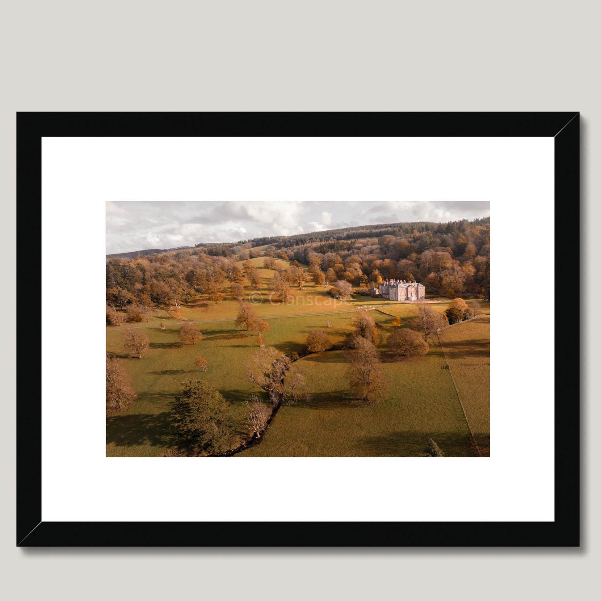 Clan Fergusson - Kilkerran House - Framed & Mounted Photo Print 16"x12" Black