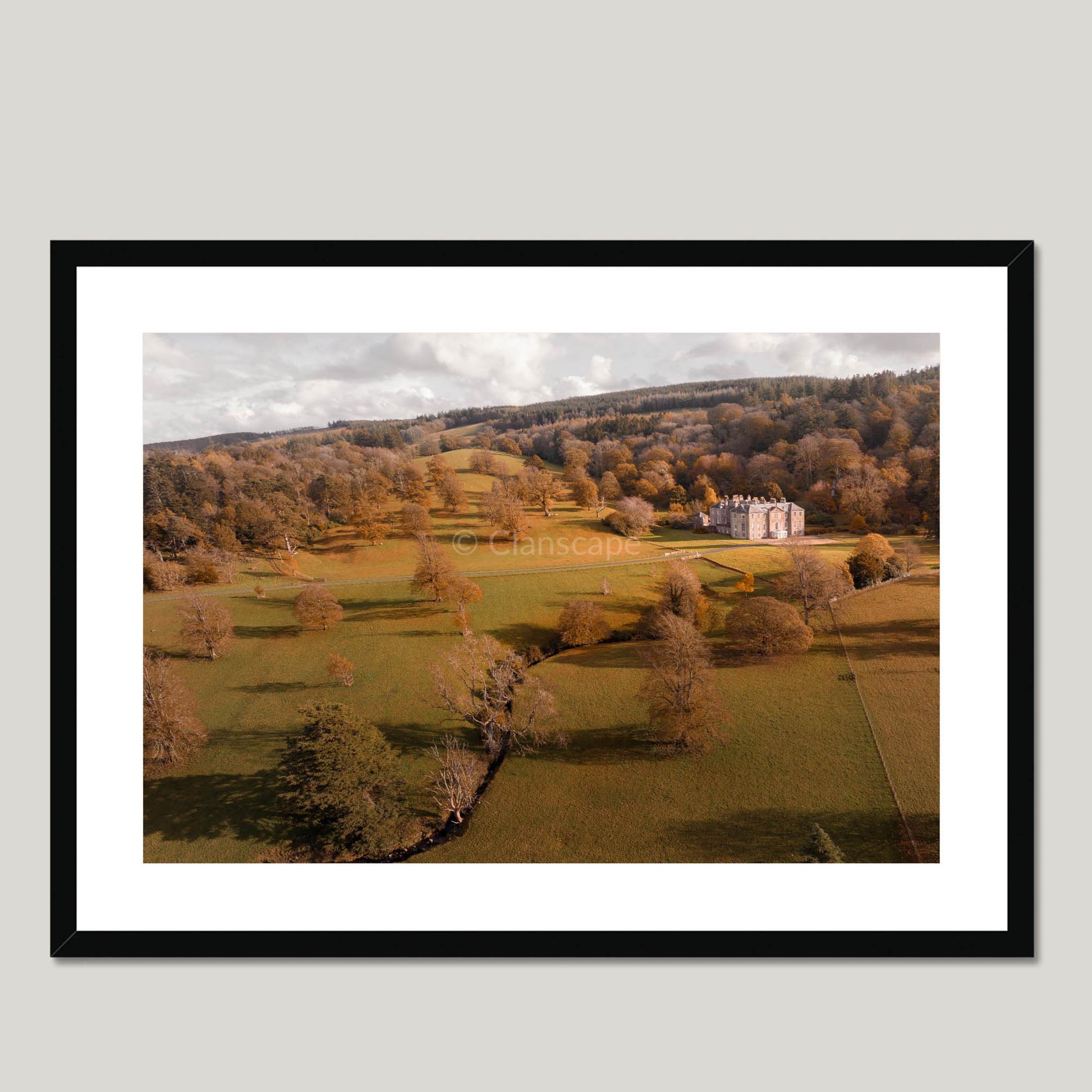 Clan Fergusson - Kilkerran House - Framed & Mounted Photo Print 28"x20" Black