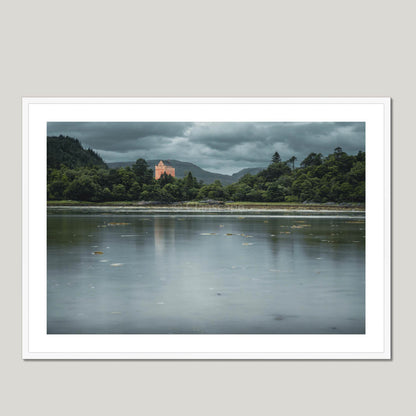 Clan Maclean - Kinlochaline Castle - Framed & Mounted Photo Print 40"x28" White