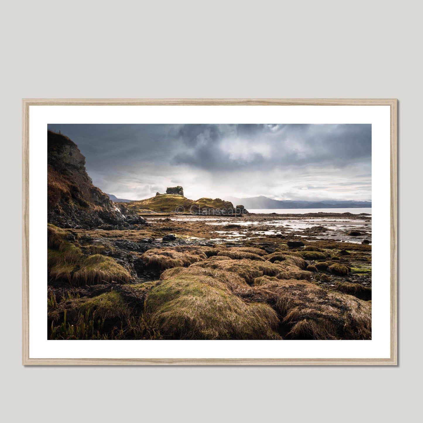 Clan MacDonald of Sleat - Knock Castle - Framed & Mounted Photo Print 40"x28" Natural