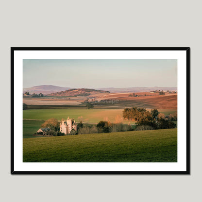 Clan Leslie - Leslie Castle - Framed & Mounted Photo Print 40"x28" Black