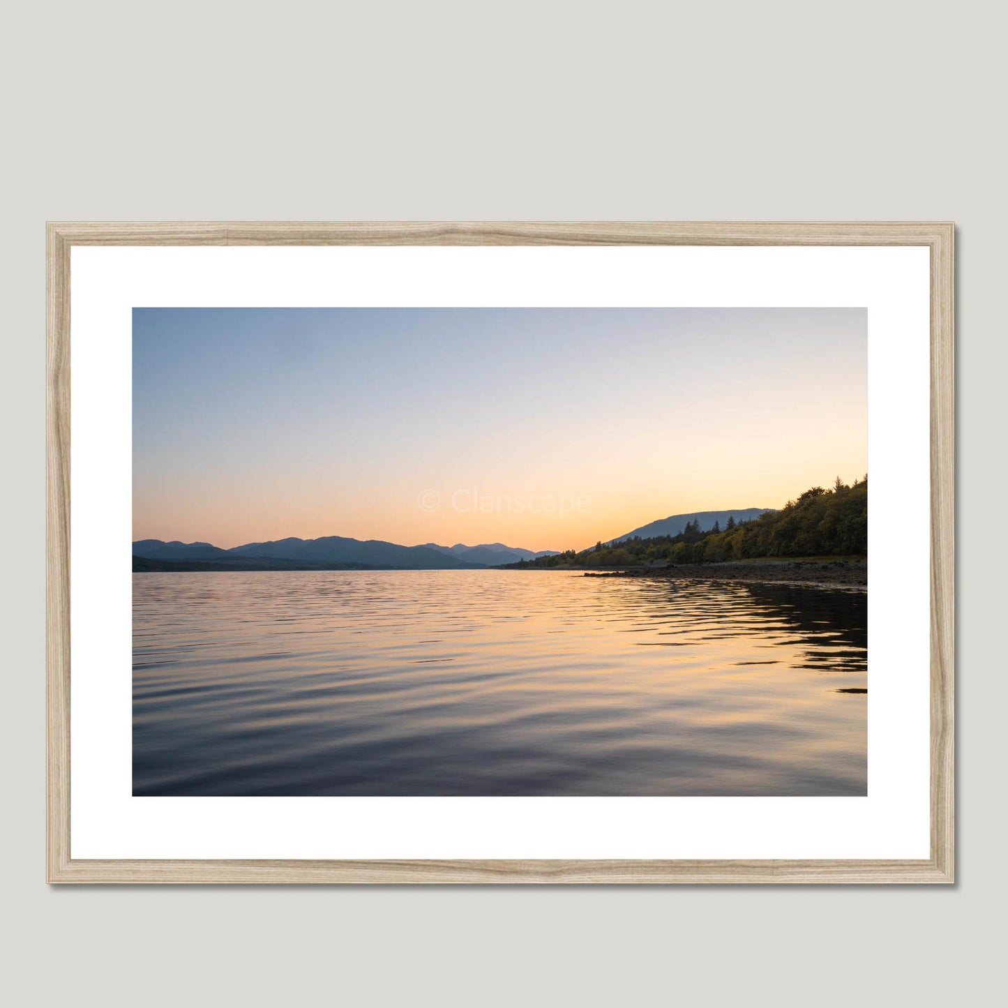 Clan Cameron - Loch Eil - Framed & Mounted Photo Print 28"x20" Natural