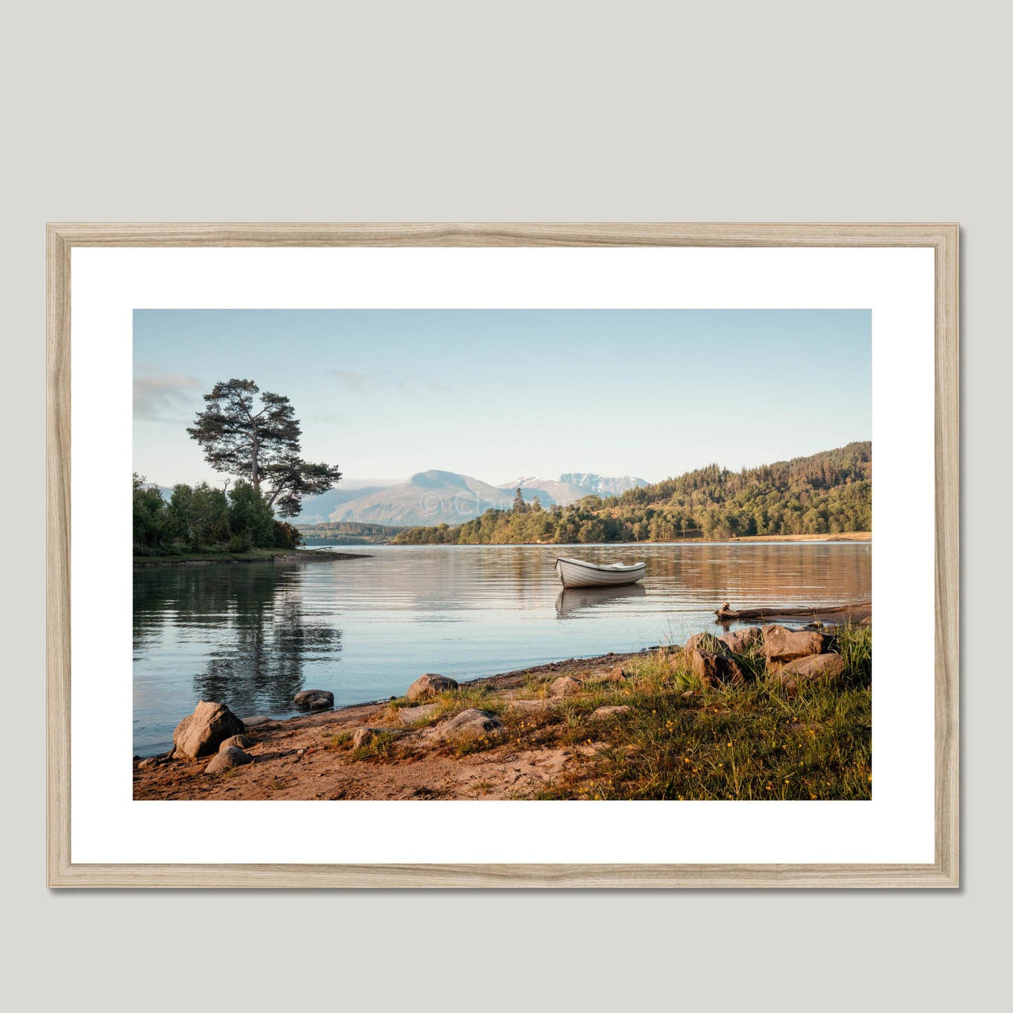 Clan Cameron - Loch Lochy - Framed & Mounted Photo Print 28"x20" Natural