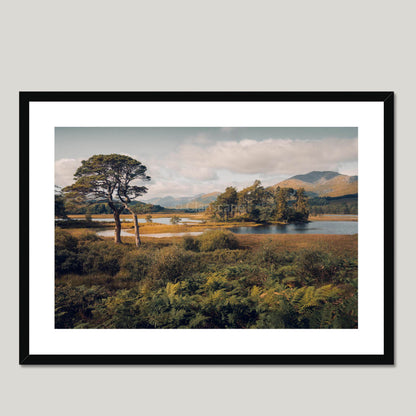 Clan Fletcher - Loch Tulla - Framed & Mounted Photo Print 28"x20" Black