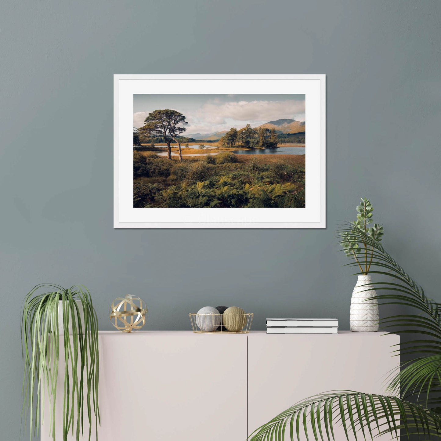 Clan Fletcher - Loch Tulla - Framed & Mounted Photo Print