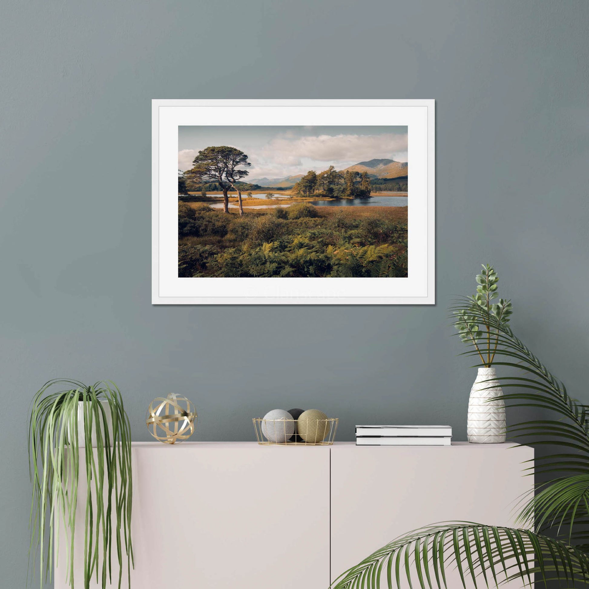 Clan Fletcher - Loch Tulla - Framed & Mounted Photo Print