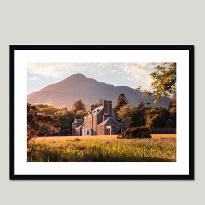 Clan MacLaine of Lochbuie - Lochbuie House - Framed & Mounted Photo Print 28"x20" Black