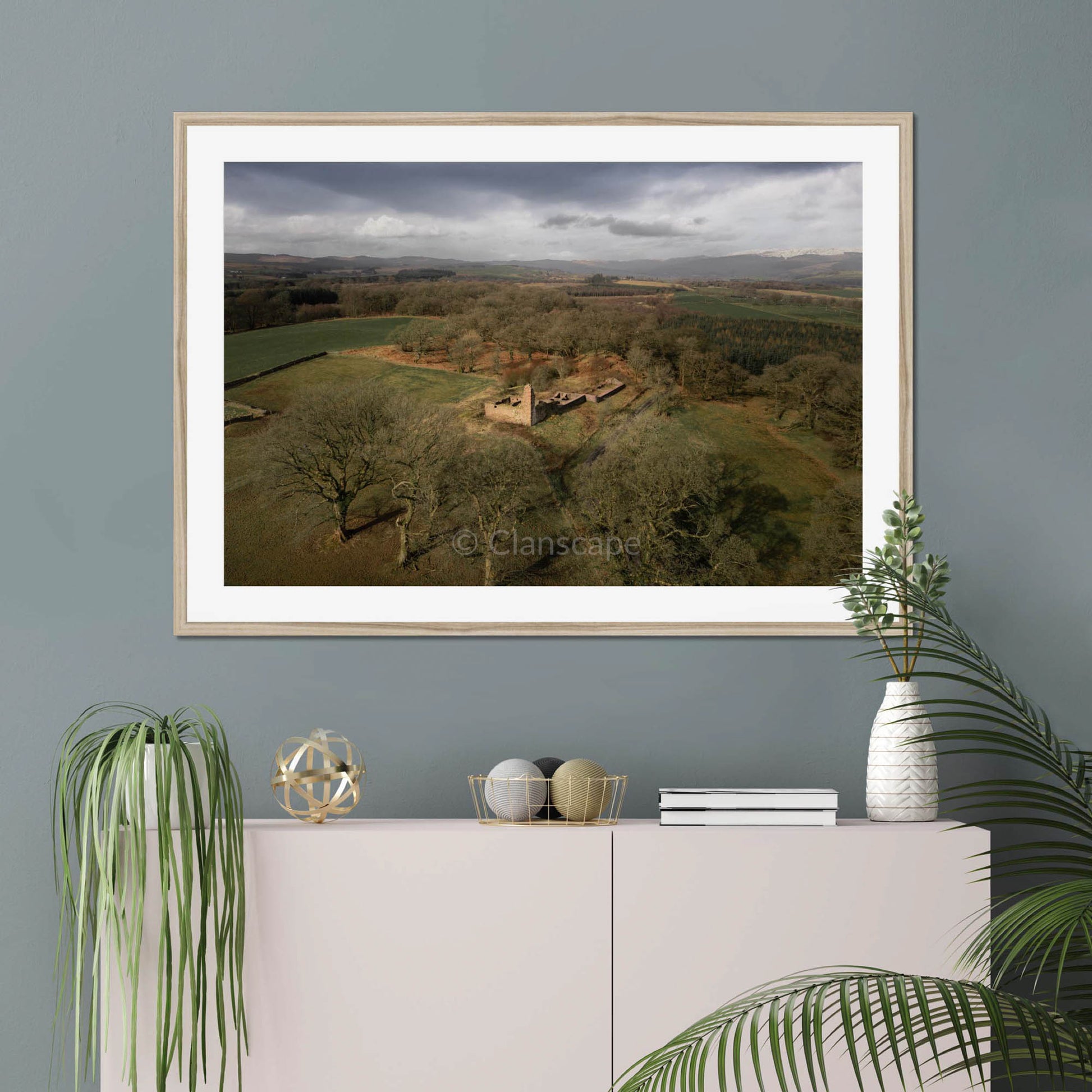 Clan Johnstone - Lochwood Tower - Framed & Mounted Photo Print