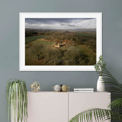 Clan Johnstone - Lochwood Tower - Framed & Mounted Photo Print