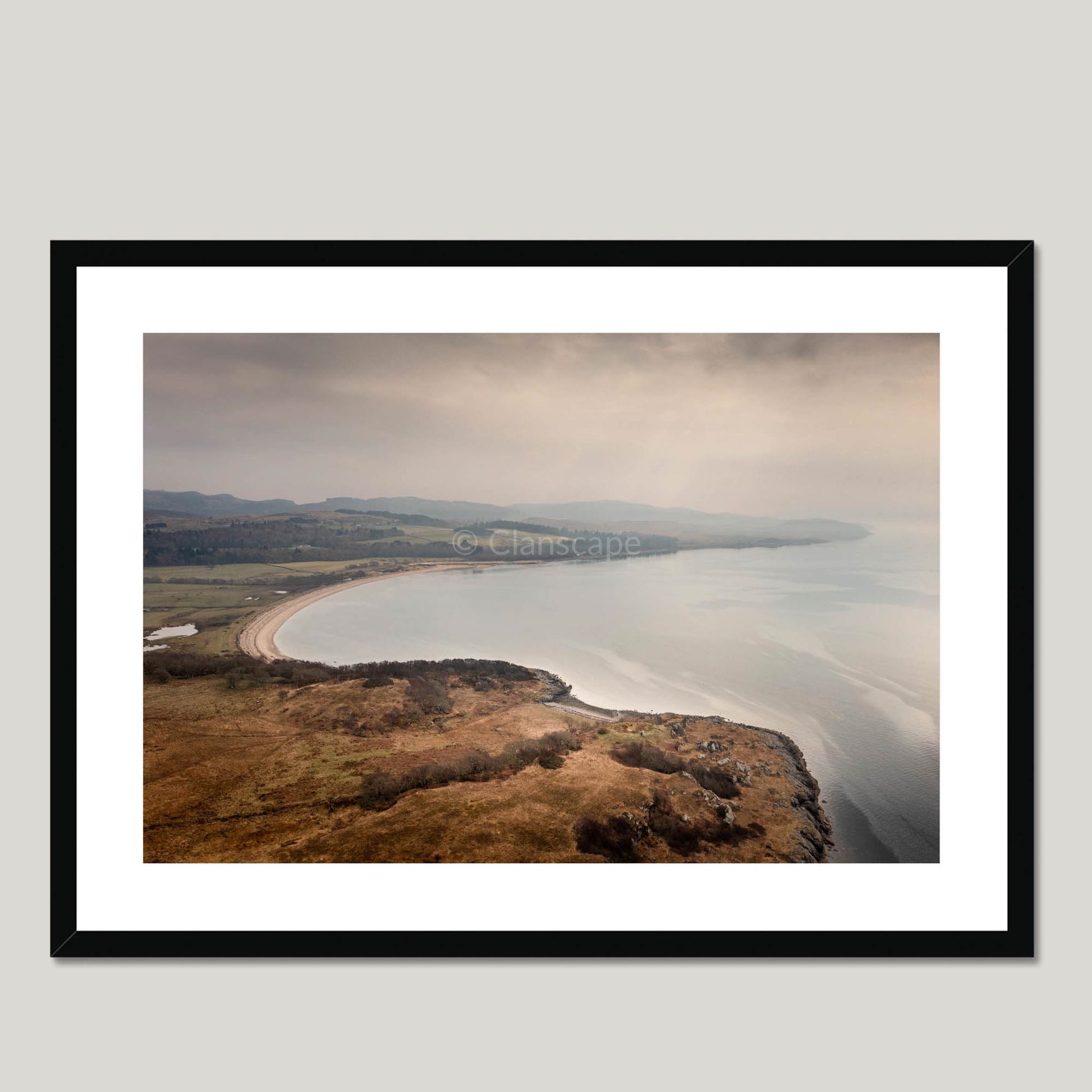 Clan MacEwan - MacEwan Castle (site of) - Framed & Mounted Photo Print 28"x20" Black